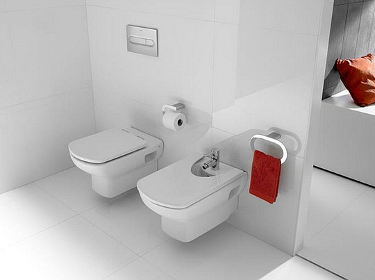 Roca Dama Senso Биде подвесное 57х35,5 см, c 1 отв. под смеситель и переливом, цвет: белый глянцевый 357515000