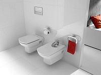 Roca Dama Senso Биде подвесное 57х35,5 см, c 1 отв. под смеситель и переливом, цвет: белый глянцевый 357515000