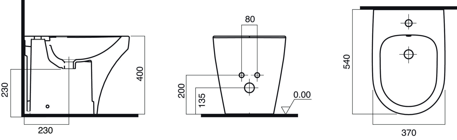 Am.Pm Inspire Биде напольное, цвет: белый глянец C503111WH