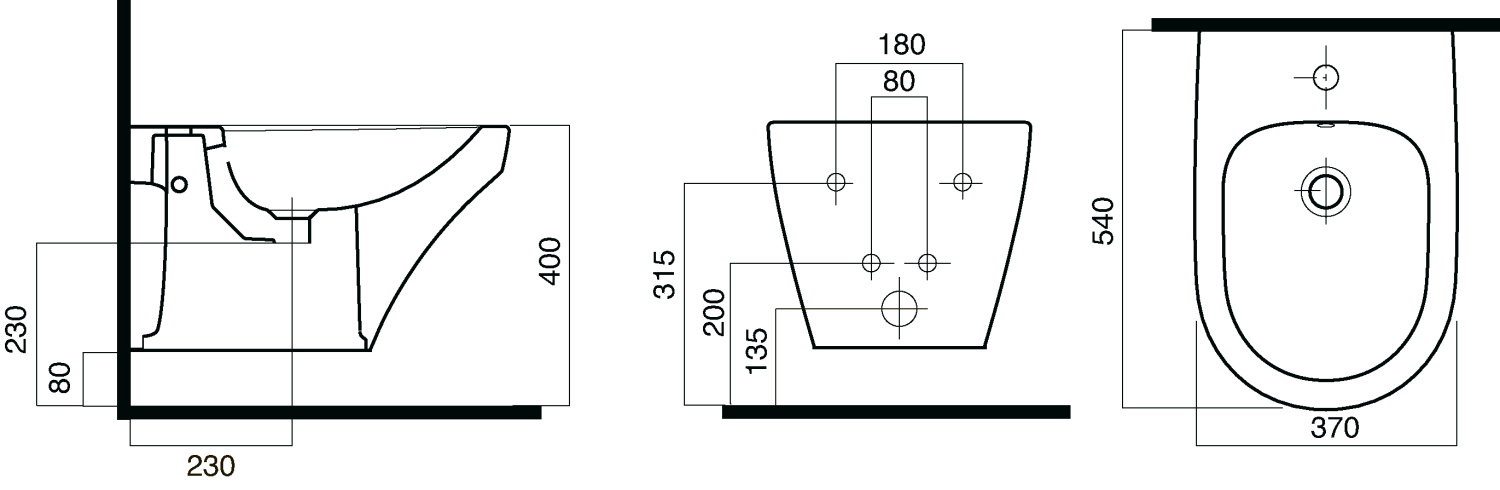 Am.Pm Inspire Биде подвесное, цвет: белый глянец C503411WH