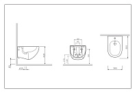 Am.Pm Sensation Биде подвесное, цвет: белый глянец C303411WH