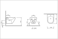 Am.Pm Spirit 2.0 Биде подвесное, цвет: белый глянец C703411WH