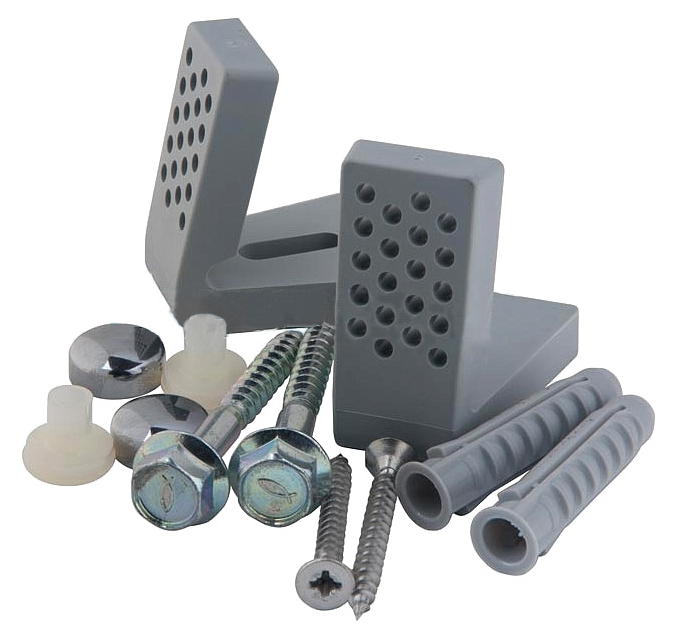 Kerasan Aquatech Крепеж горизонтальный для напольных унитазов и биде, цвет: Cromo 761490