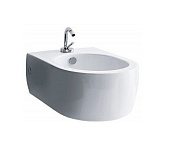 Kerasan Flo Биде подвесное 50x36 см, с 1 отвер. под смеситель, креплением и переливом, цвет: Bianco 312501*1