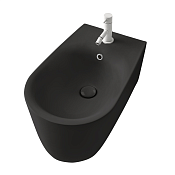 Kerasan Nolita Биде подвесное 55x35 см, с 1 отвер. под смеситель, с креп. и перел., цвет: Nero matt 532531*1