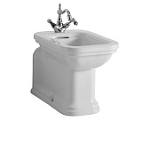 Kerasan Waldorf Биде напольное 65x37 см, с 1 отвер. под смес., перел. и наклад., цвет: Bianco/Cromo 4120K1bi/cr*1