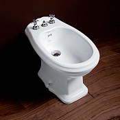 Simas Arcade Биде напольное 36х57 см c 3 отверстиями под смеситель и переливом, цвет: белый глянц. AR833bi*3