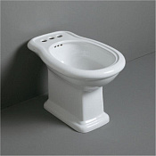 Simas Lante Биде напольное 38,5х58 см c 3 отверстиями под смеситель и переливом, цвет: белый глянц. LA04bi*3