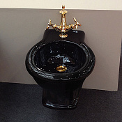 Simas Lante Биде подвесное 38,5х53 см c 1 отверстием под смеситель и переливом, цвет: nero LA19nero*1