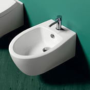 Simas Lft Spazio Биде подвесное 35х52 см c 1 отверстием под смеситель и переливом, цвет: белый глянц LFT19 bi*1