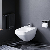 Am.Pm Inspire V2.0 Биде подвесное 55х39 см с 1 отвер. под смеситель и переливом, цвет: белый глянец C50A3411WH