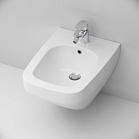 Am.Pm Inspire V2.0 Биде подвесное 55х39 см с 1 отвер. под смеситель и переливом, цвет: белый глянец C50A3411WH