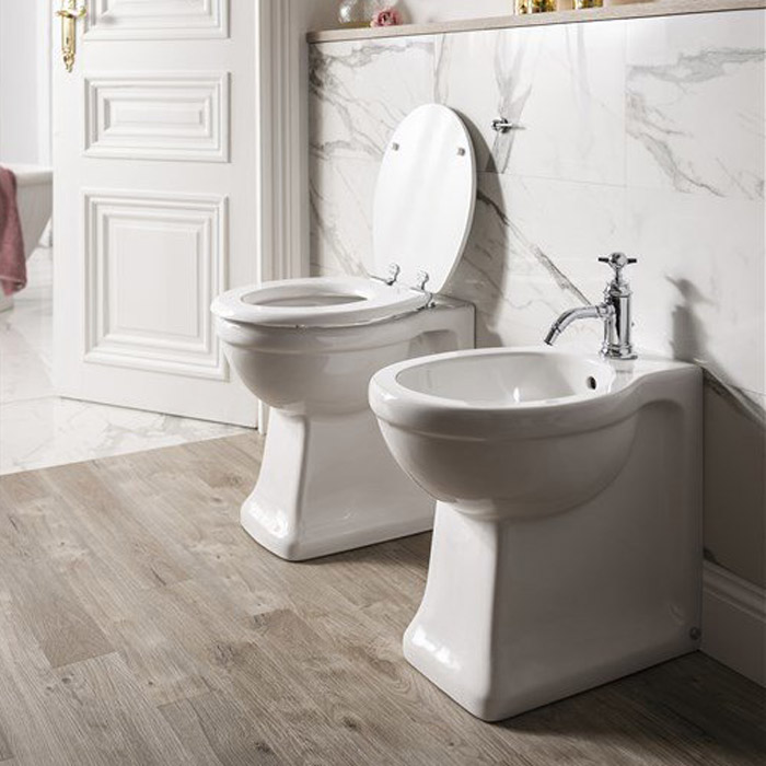 Burlington Arcade Биде напольное 36,5х52 см c 1 отв. под смеситель и переливом, цвет: белый глянец ARC7