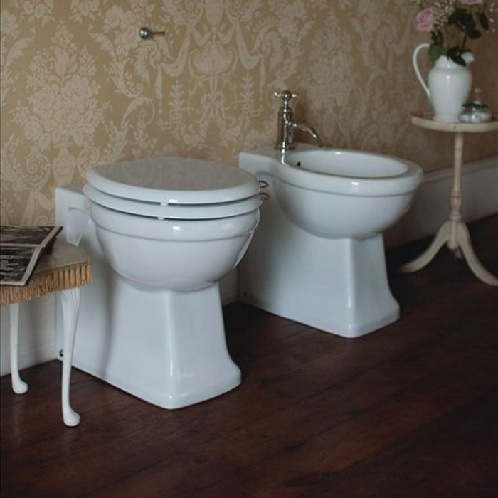 Burlington Arcade Биде напольное 36,5х52 см c 1 отв. под смеситель и переливом, цвет: белый глянец ARC7