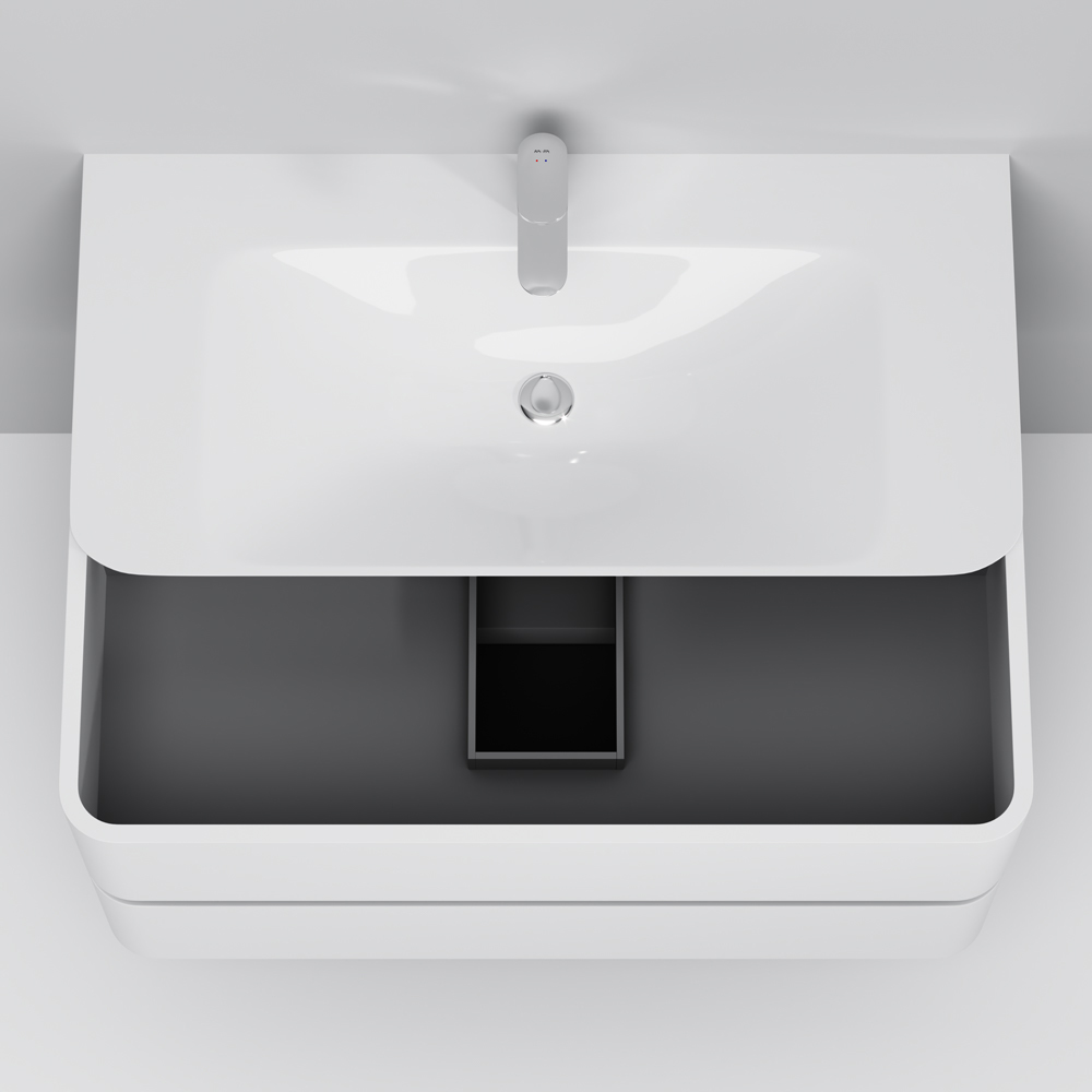 Am.Pm Sensation Раковина накладная 101х48,5 см, без перелива, 1 отв., цвет: белый глянец M30WPC1001WG