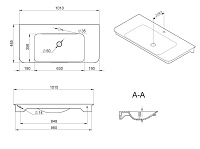 Am.Pm Sensation Раковина накладная 101х48,5 см, без перелива, 1 отв., цвет: белый глянец M30WPC1001WG