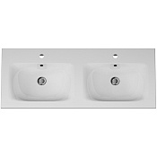 Am.Pm Spirit V2.0 Раковина накладная 121х49,5 см, с переливом, 2 отв., цвет: белый глянец M70AWCD1202WG