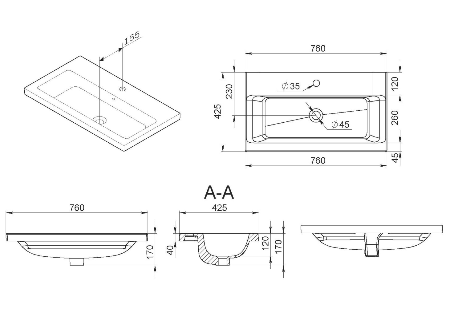 Am.Pm Gem Раковина накладная 76х42,5 см, с переливом, 1 отв. под смеситель, цвет: белый глянцевый M90WCC0752WG