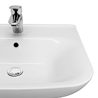 Am.Pm Like Раковина подвесная 55х46 см, с переливом, 1 отверстие под смеситель, цвет: белый глянец C804221WH