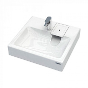 Paulmark Welt Раковина над стиральной машиной литьевой мрамор 59,4x58,2 см, цвет: белый матовый PM730431