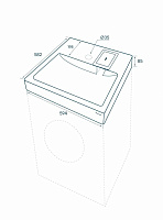 Paulmark Welt Раковина над стиральной машиной литьевой мрамор 59,4x58,2 см, цвет: белый матовый PM730431