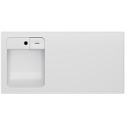 Am.Pm X-Joy Раковина накладная над стиральной машиной 100х50 см, левая, 1 отв., цвет: белый глянец M85AWPL1001WG