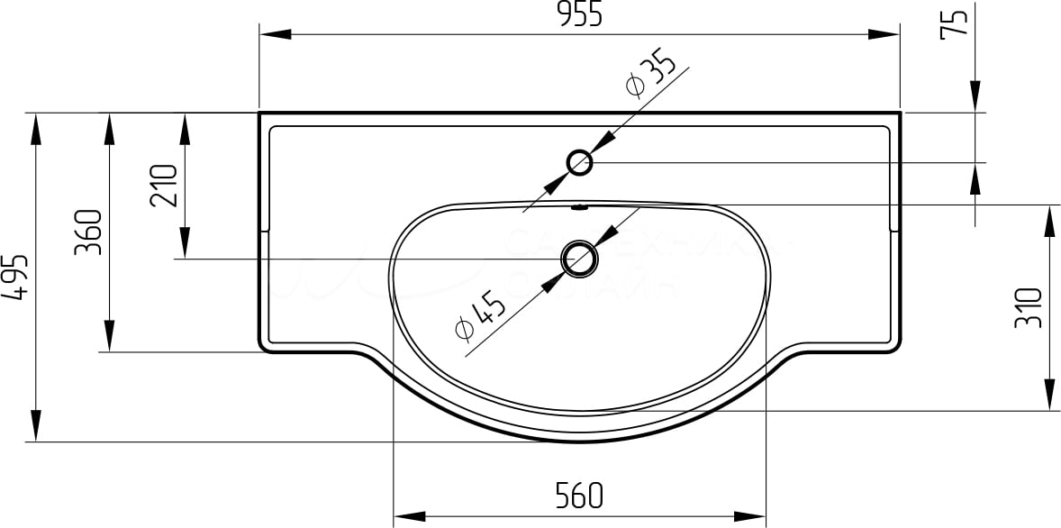 Migliore Kantri Раковина моноблок 95 см, керамика, цвет: белый 26655
