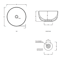Cielo Era-Eco Раковина накладная 45xh24 см, круглая, цвет: pomice BAERAPM