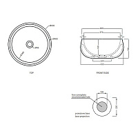 Cielo Delfo Накладная раковина, цвет: Basalto BATOBA