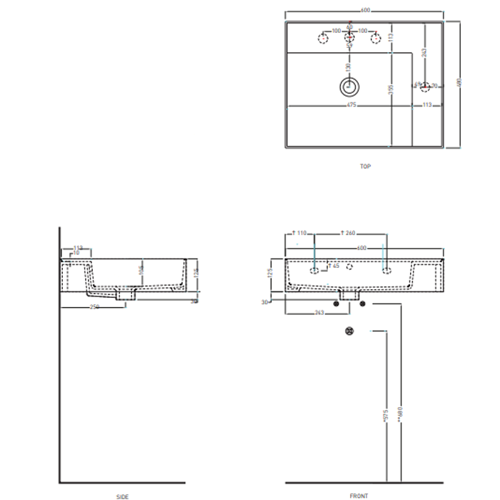 Cielo Enjoy Раковина подвесная 60х48хh12,5 см, цвет: глянцевый белый EJLA60