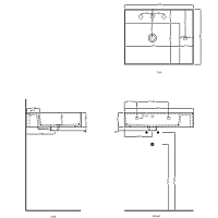 Cielo Enjoy Раковина подвесная 60х48хh12,5 см, цвет: глянцевый белый EJLA60