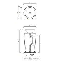 Cielo Fluid Раковина напольная 45х45хh82 см, отдельностоящая, цвет: глянцевый белый FLFREEC