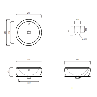 Cielo Fluid Раковина накладная 45х45хh14,5 см, цвет: глянцевый белый FLLA45