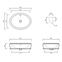 Cielo Fluid Раковина накладная 60х45хh14,5 см, цвет: pomice FLLA60PM