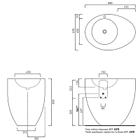 Cielo Le Giare Раковина напольная 88х63хh83 см, пристенная, цвет: Arenaria LGFREEAN