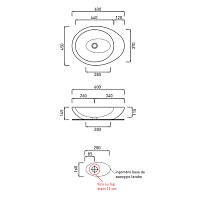 Cielo Le Giare Раковина накладная 60х45хh14,5 см, цвет: Avena LGLA60AV