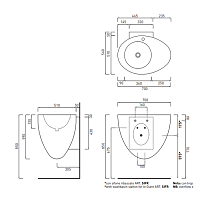 Cielo Le Giare Раковина подвесная 70х56хh59 см, цвет: глянцевый белый LGLS70