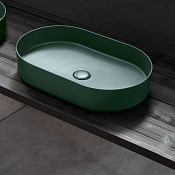 Cielo Shui Comfort Раковина накладная 60x38xh12,5 см, овальная, цвет: зеленый SHCOLAO60MU