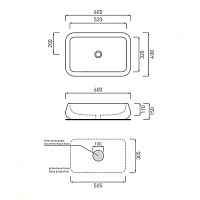 Cielo Shui Раковина 60х40хh15 см, накладная, цвет: глянцевый белый SHLAA60