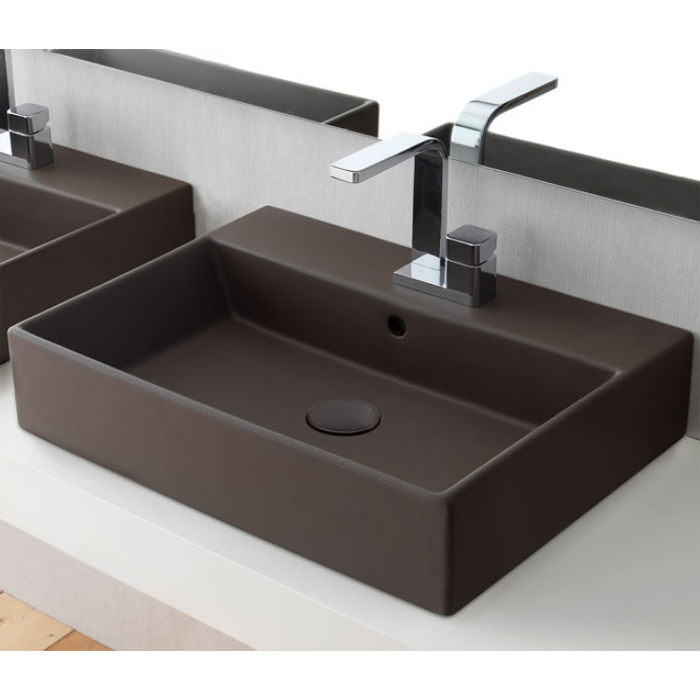 Cielo Smile Раковина подвесная 60х46хh13 см, 1 отв, цвет: cacao SMLAA60CA