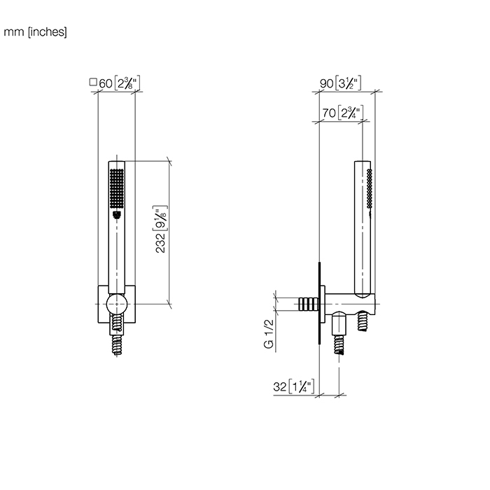 Dornbracht CYO Душевой гарнитур, настенный, цвет: платина матовая 27802970-06