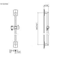 Dornbracht Lulu Душевая штанга со шлангом, без душевой лейки, цвет: хром 26413710-00