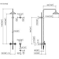 Dornbracht Madison Душевая стойка со смесителем, цвет: хром 26632360-00