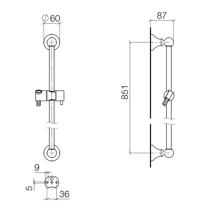 Dornbracht Madison Душевая штанга со шлангом, без душевой лейки, цвет: латунь сатинированная 26413370-28