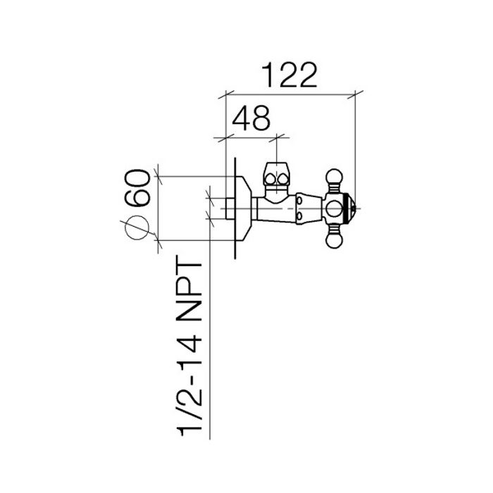 Dornbracht Madison Вентиль угловой, Cold, цвет: хром 22900360-00