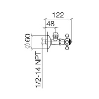 Dornbracht Madison Вентиль угловой, Cold, цвет: хром 22900360-00