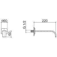 Dornbracht Mem Излив для ванны, настенный, цвет: платина 13801782-08