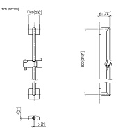 Dornbracht Symetrics Душевая штанга со шлангом, без душевой лейки, цвет: хром 26413980-00