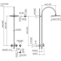 Dornbracht Vaia Душевая стойка со смесителем, цвет: хром 26632809-00