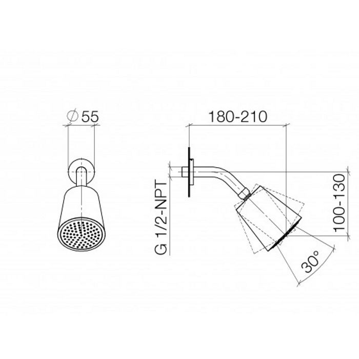Dornbracht Верхний душ с шарнирным креплением 28504979-00